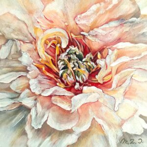 Obraz „Piwonia 1” 30×30 cm